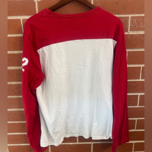 Bacardi Long Sleeve T-Shirt Men’s Large Red White Bat Logo Graphic Tee - Picture 2 of 4